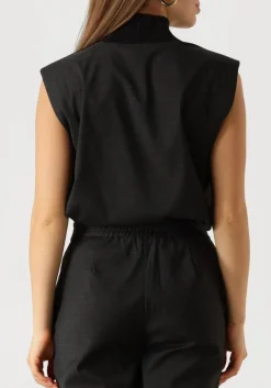 grijze co'couture gilet kaya rib turtleneck vest