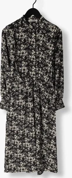 grijze co'couture midi jurk baila wing shirt dress