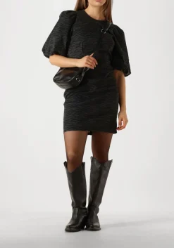 grijze co'couture mini jurk zebra crop puff dress