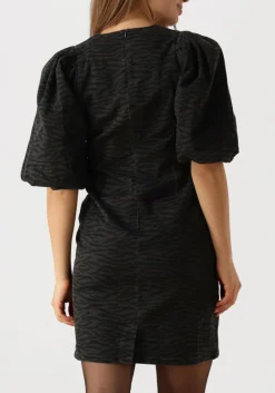 grijze co'couture mini jurk zebra crop puff dress