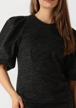 grijze co'couture mini jurk zebra crop puff dress