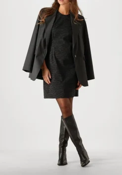 grijze co'couture mini jurk zebra crop puff dress