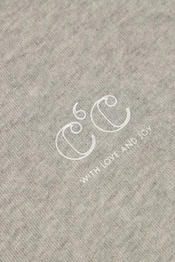 grijze co'couture mini jurk clean oversized sweat dress