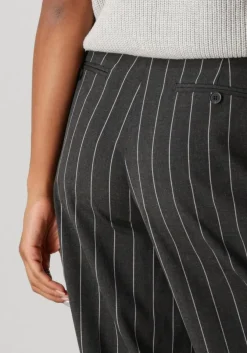 grijze co'couture pantalon prescilla pin pleat long pant