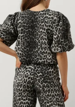 grijze co'couture top leocc bow blouse