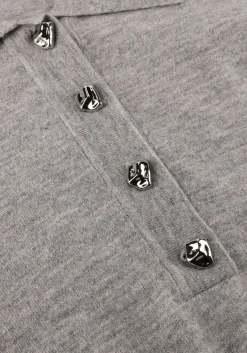 grijze co'couture trui mila polo knit