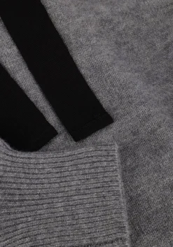 grijze co'couture trui row hoodie knit