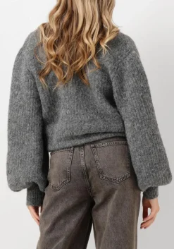 grijze co'couture vest corelie button knit