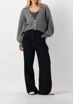 grijze co'couture vest corelie button knit