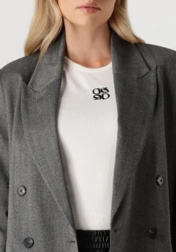 grijze dante6 blazer ceto herringbone blazer