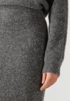 grijze dante6 maxirok suzy knitted long skirt