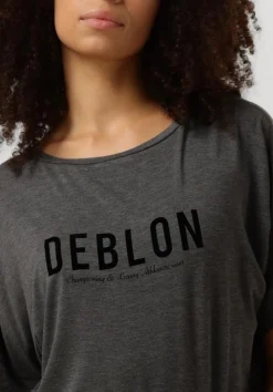 grijze deblon sports t-shirt viola top short sleeve