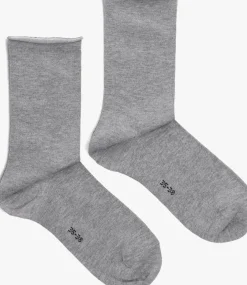grijze falke sokken happy 2p