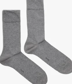 grijze falke sokken happy 2p