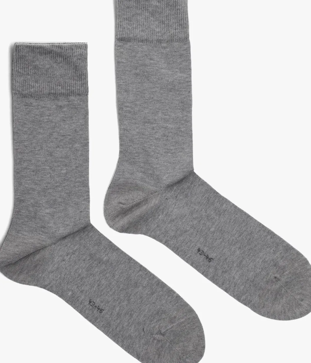 grijze falke sokken happy 2p