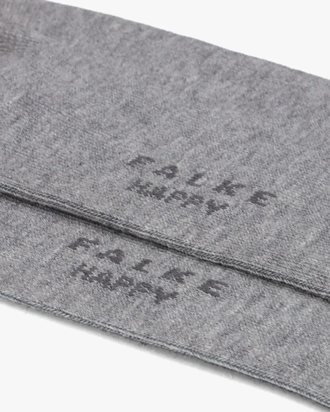 grijze falke sokken happy 2p