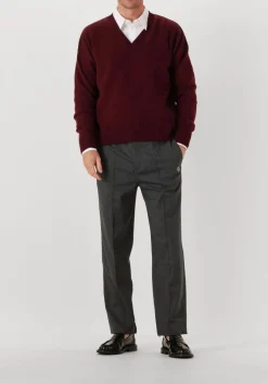 grijze filling pieces chino coach pants twill wool