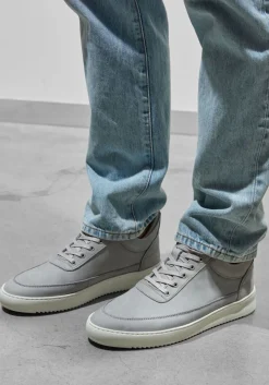 grijze filling pieces lage sneakers low top ripple nubuck
