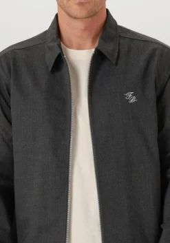 grijze filling pieces overshirts coach jacket twill wool