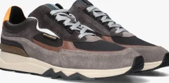 grijze floris van bommel lage sneakers sfm-10234 de zager