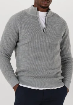 grijze gentiluomo trui turtle zip