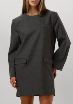 grijze gestuz mini jurk paulagz melange blazer dress