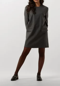 grijze gestuz mini jurk paulagz melange blazer dress