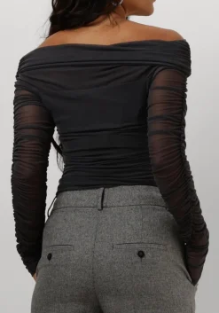 grijze gestuz top messigz offshoulder