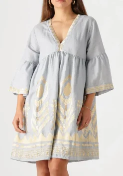 grijze greek archaic kori mini jurk 231114