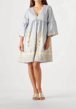 grijze greek archaic kori mini jurk 231114