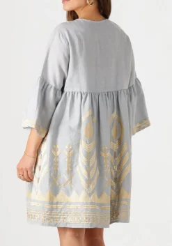 grijze greek archaic kori mini jurk 231114