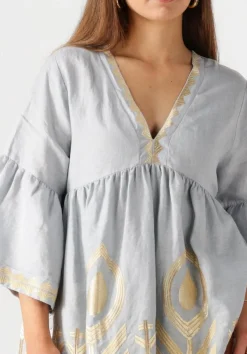 grijze greek archaic kori mini jurk 231114