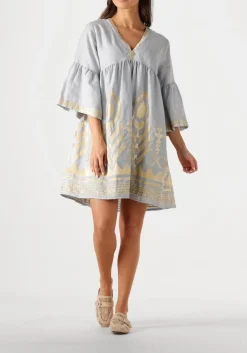 grijze greek archaic kori mini jurk 231114