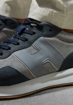 grijze hogan lage sneakers h601 allacciato