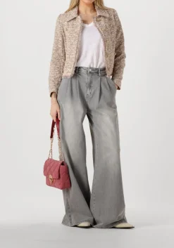 grijze janice wide jeans jeans wijde pijp stretch dollar