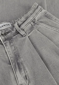 grijze janice wide jeans jeans wijde pijp stretch dollar