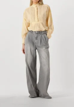 grijze janice wide jeans jeans wijde pijp stretch dollar