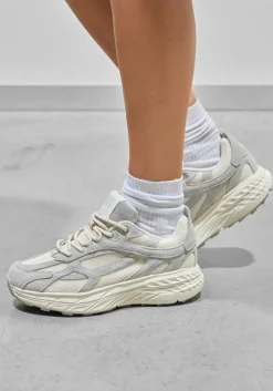 grijze mercer amsterdam lage sneakers the re-run max suede