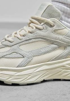 grijze mercer amsterdam lage sneakers the re-run max suede