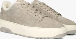 grijze nubikk lage sneakers basket teddy