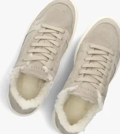 grijze nubikk lage sneakers basket teddy