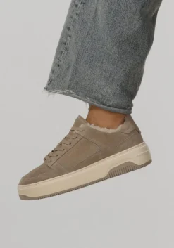 grijze nubikk lage sneakers basket teddy