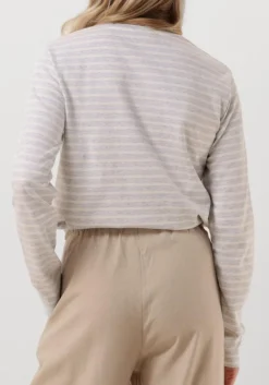 grijze penn & ink tops & t-shirts 516 sweater stripe