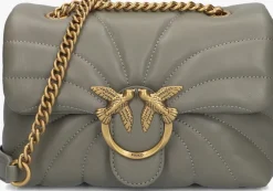 grijze pinko schoudertas love puff mini