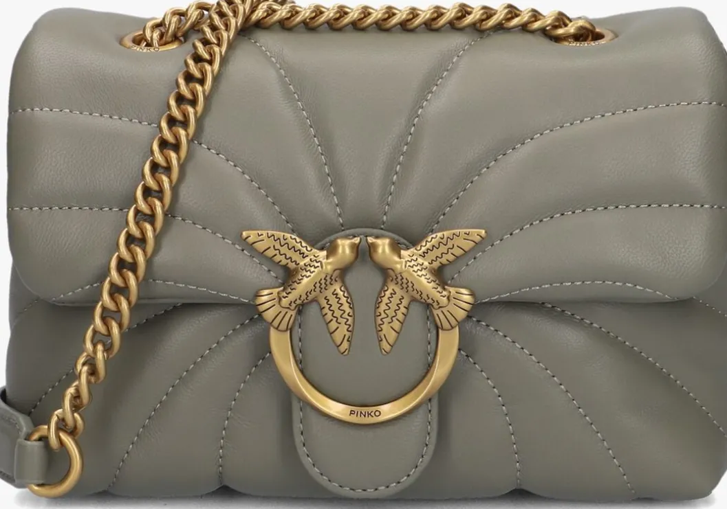 grijze pinko schoudertas love puff mini