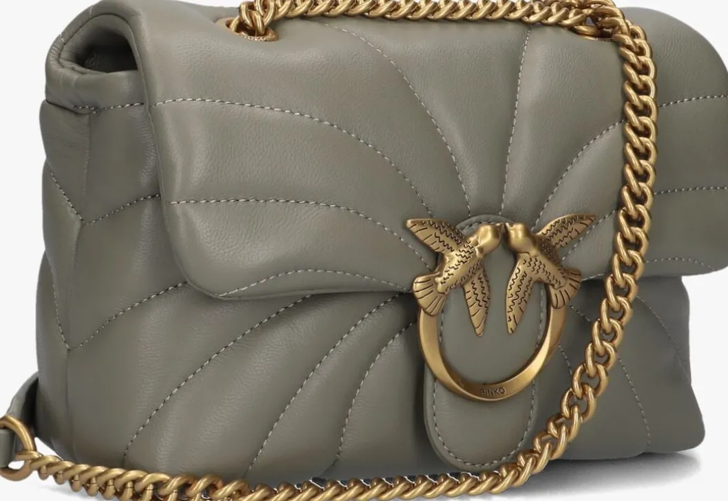 grijze pinko schoudertas love puff mini