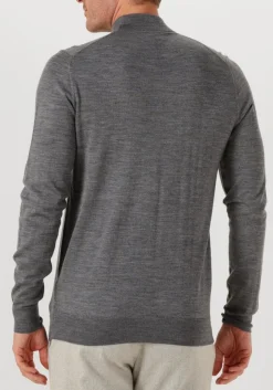 grijze profuomo coltrui pullover mock neck merino