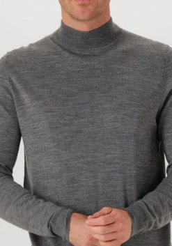 grijze profuomo coltrui pullover mock neck merino