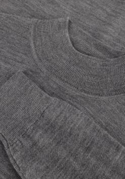 grijze profuomo coltrui pullover mock neck merino