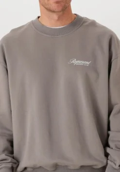 grijze represent sweater owners club script sweater